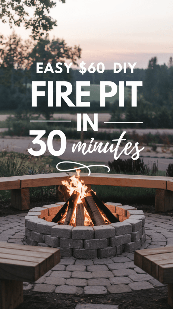 Super easy 60 diy fire pit in 30 minutes 3