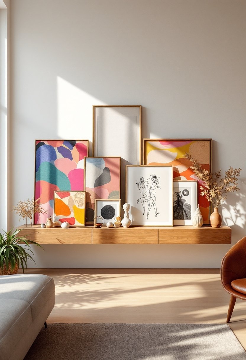 20 Diy Wall Art Ideas That Instantly Transform Any Room 14 Art on floating shelves