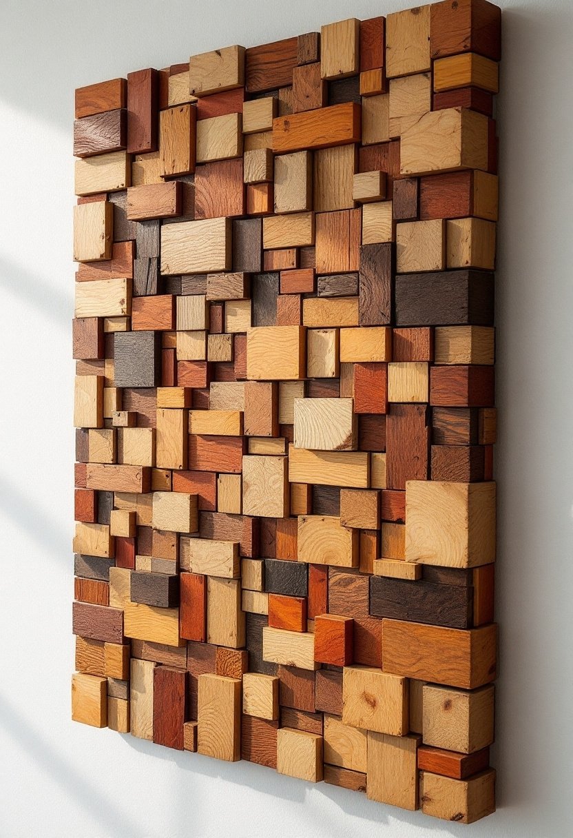 20 Diy Wall Art Ideas That Instantly Transform Any Room 9 Colorful recycled wood art