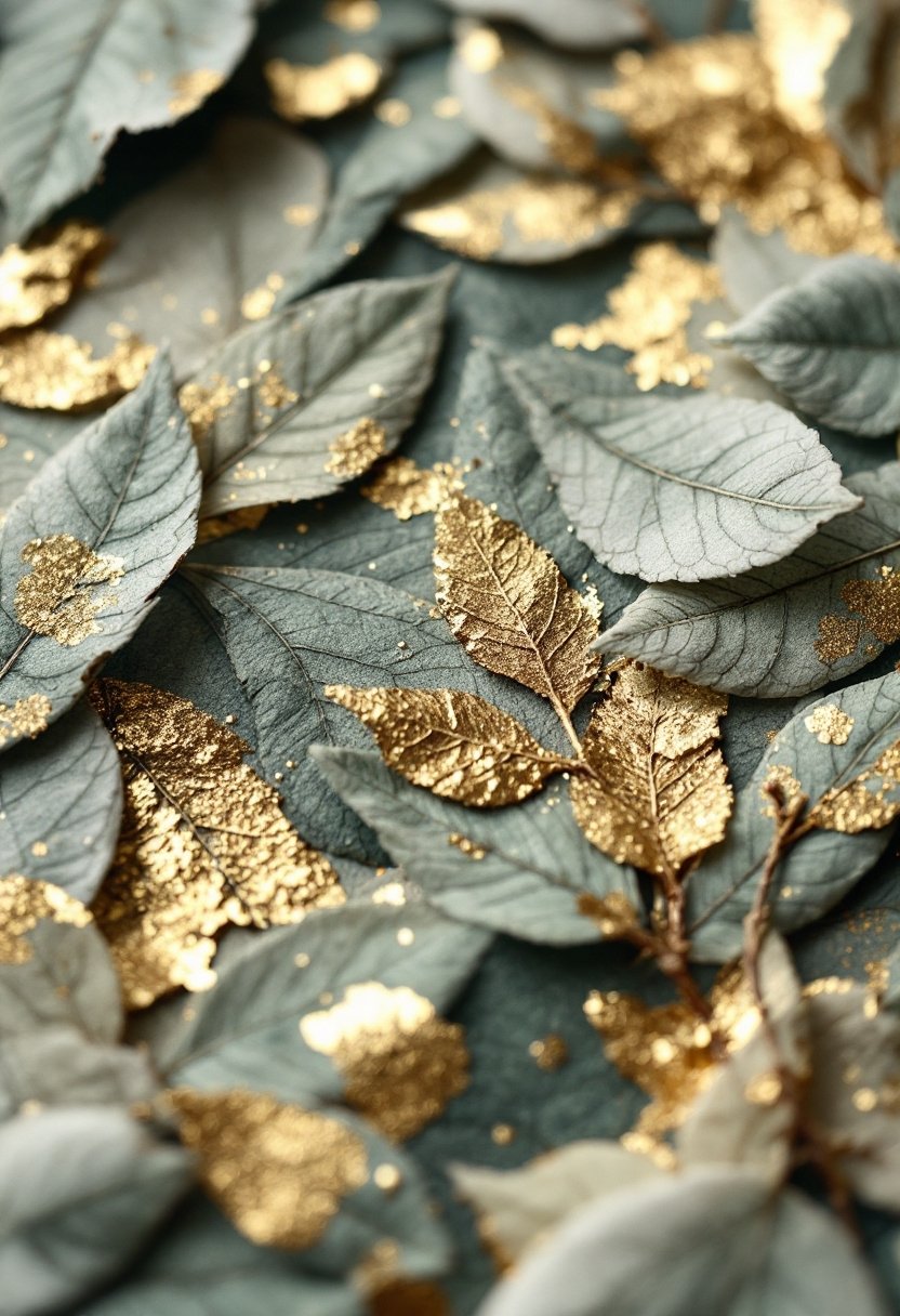 20 Diy Phone Case Ideas 7 Elegant foliage with gold