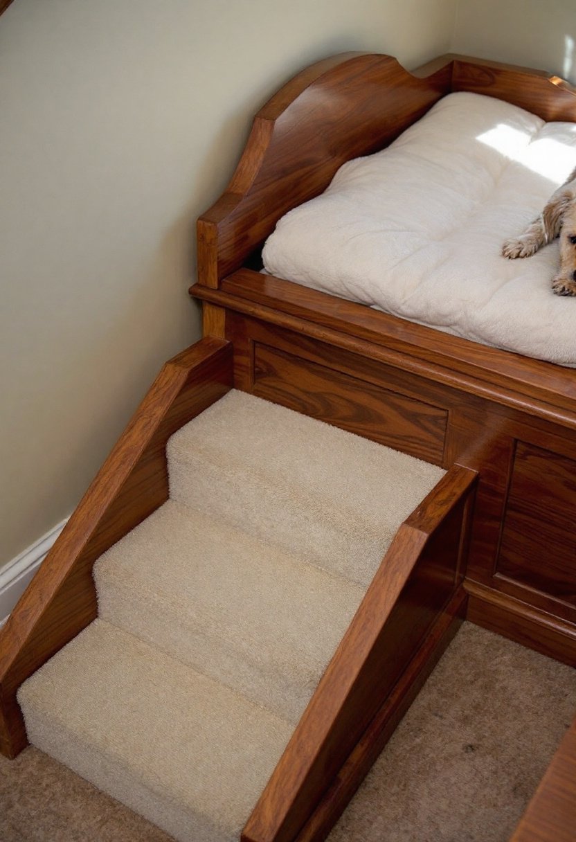 25 Diy Dog Bed Ideas 22 Elevated dog bed stairs