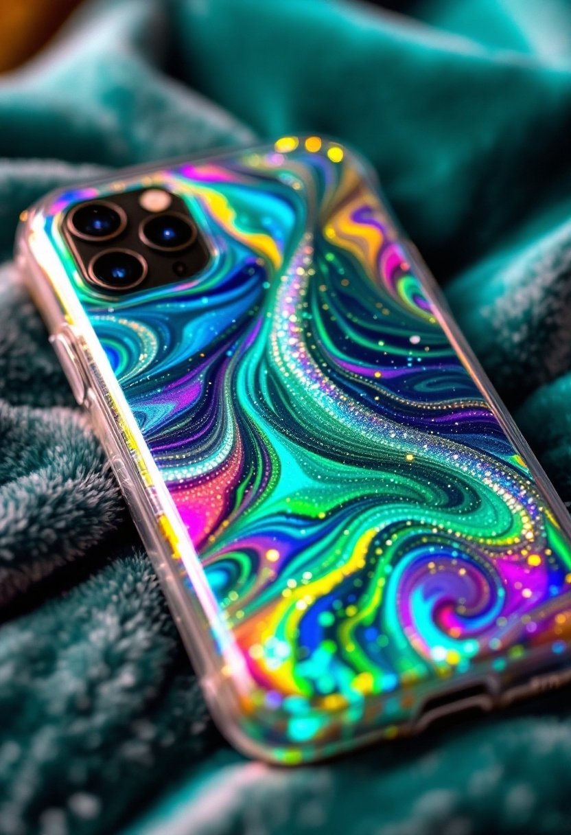 20 Diy Phone Case Ideas 3 Sparkly resin phone cover
