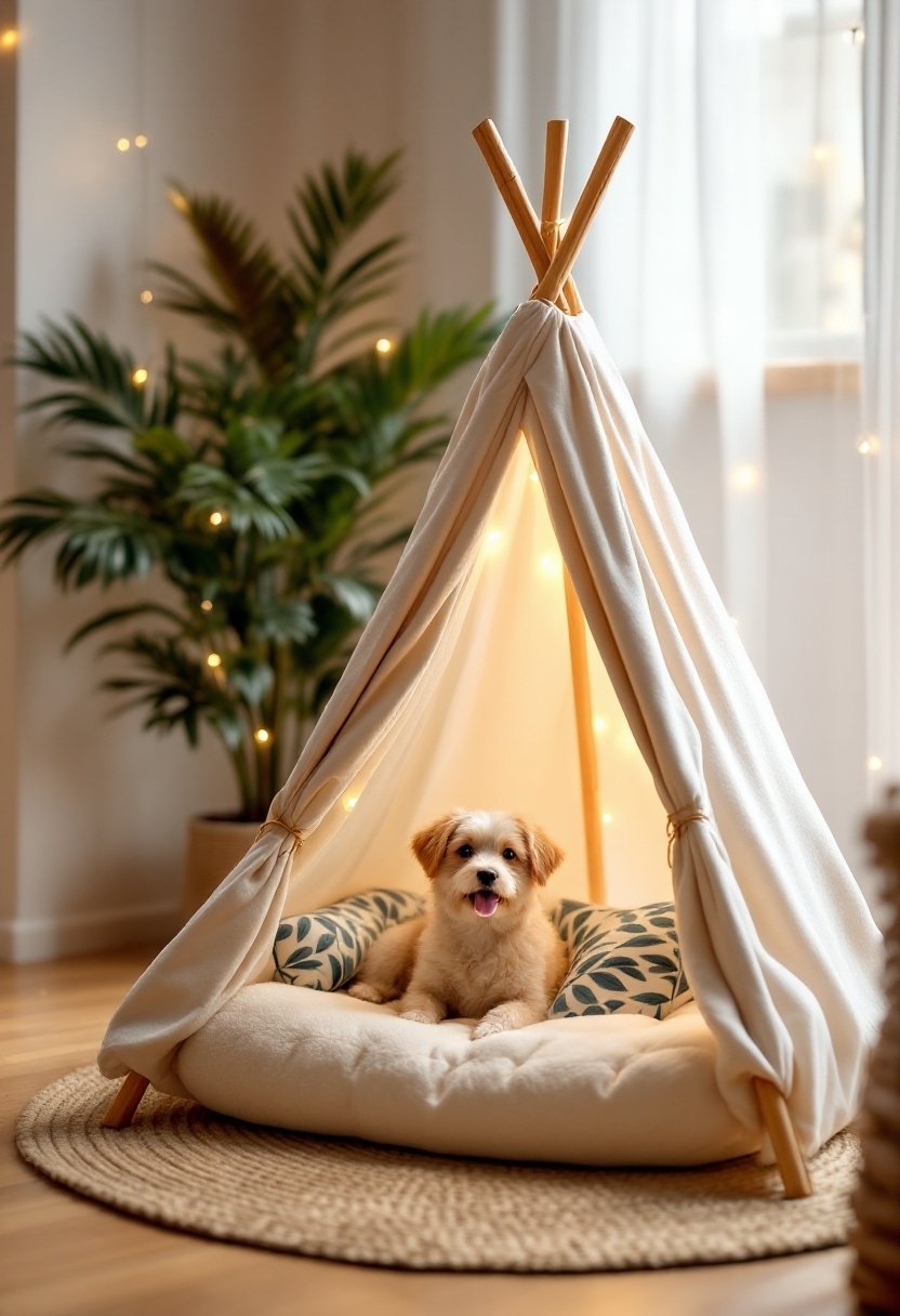 25 Diy Dog Bed Ideas 13 Teepee style dog bed project