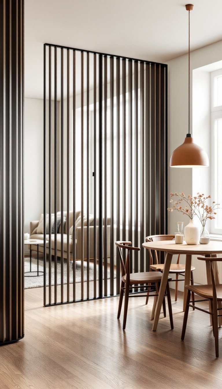 15 Small Living Room/Dining Room Combo Ideas 10 Add a partition wall