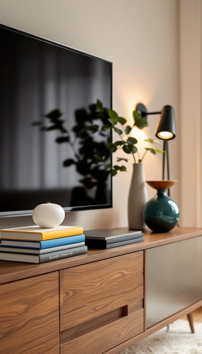 21 Tv Stand Decor Ideas 8 Include literature in curriculum