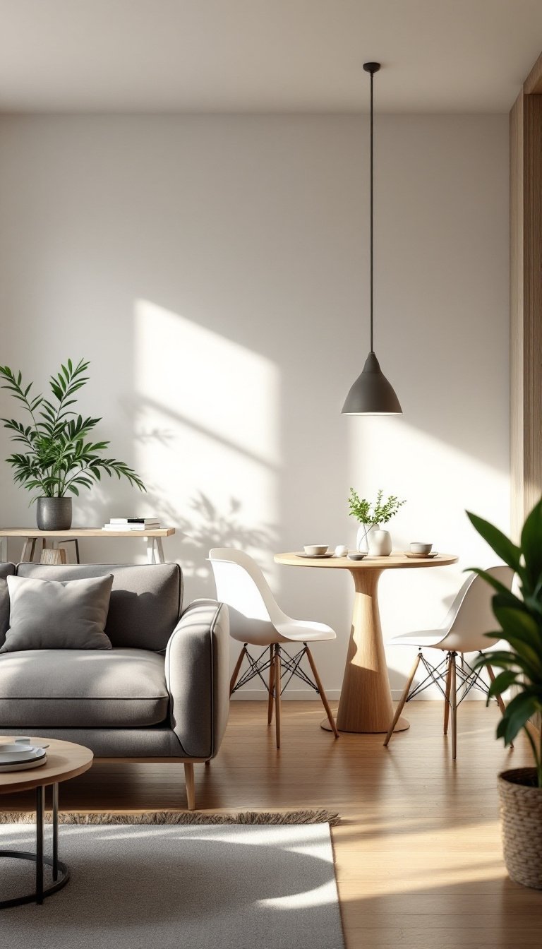 15 Small Living Room/Dining Room Combo Ideas 9 Simplify your design approach