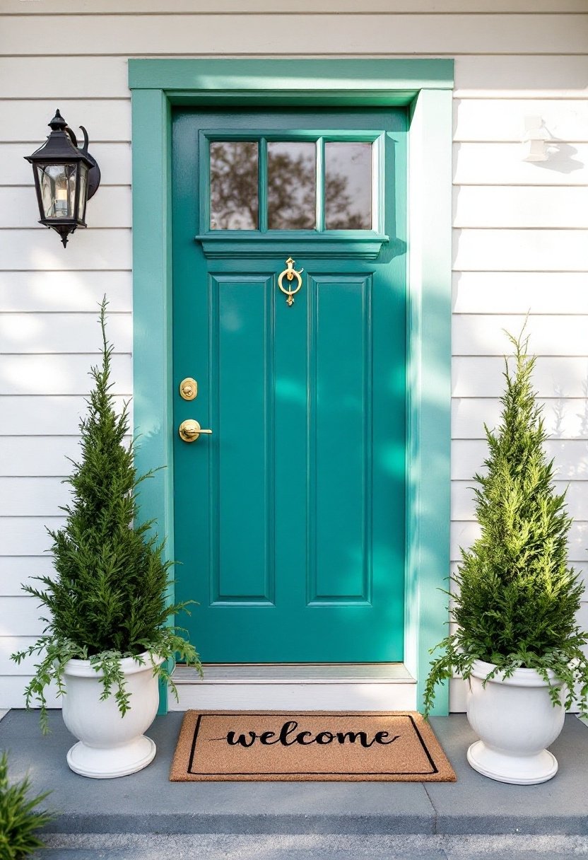 15 Beautiful Front Door Entryway Ideas 2 Bold door welcoming personality