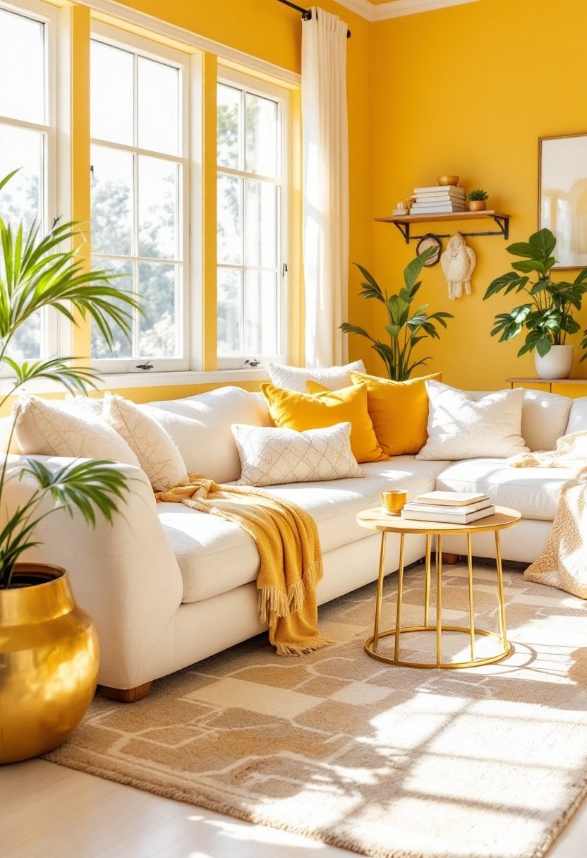 15 Must-Try Living Room Color Scheme Ideas 11 Bright cheerful living room