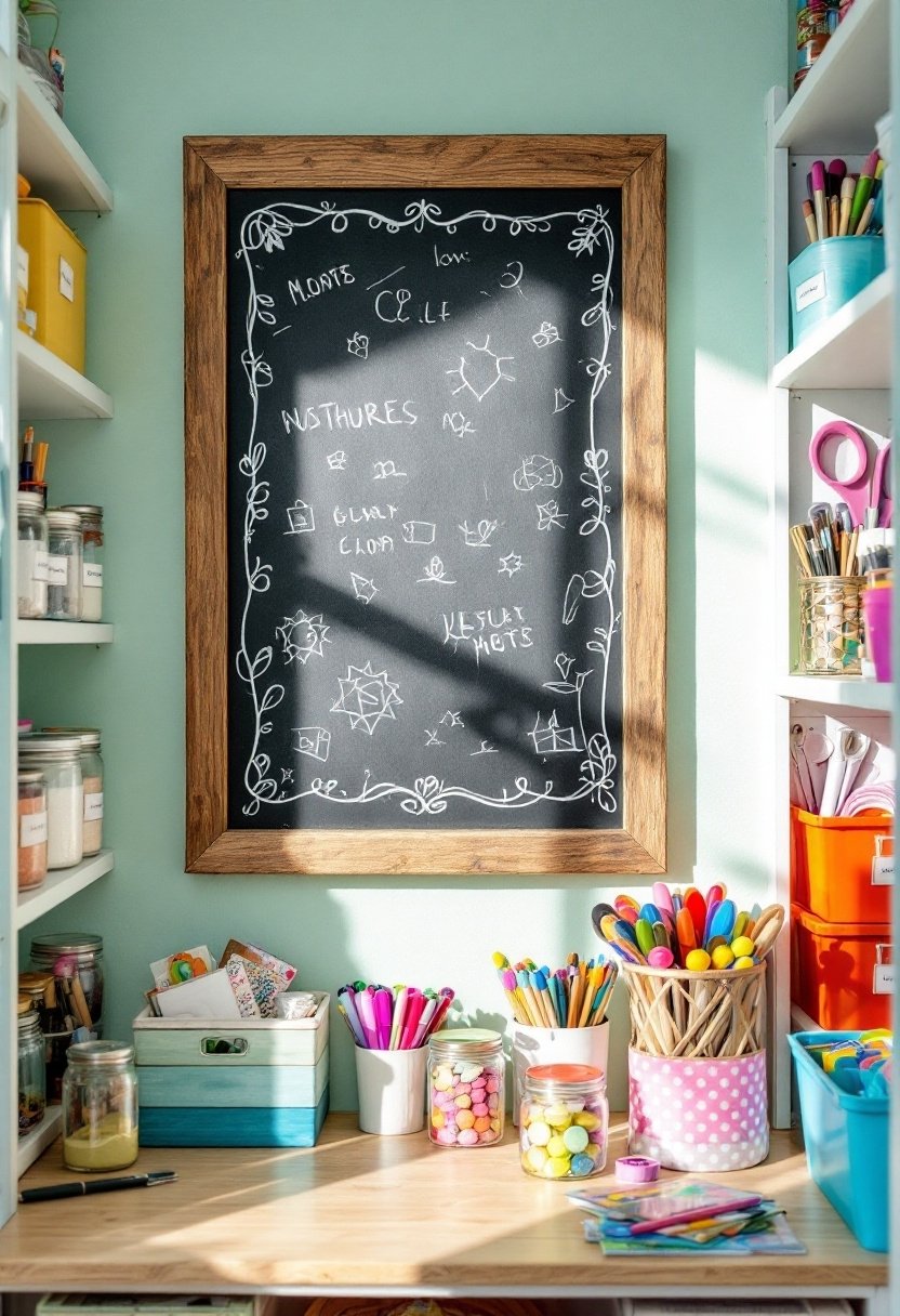 21 Craft Closet Organization Hacks You'Ll Love 18 Chalkboard for organized creativity