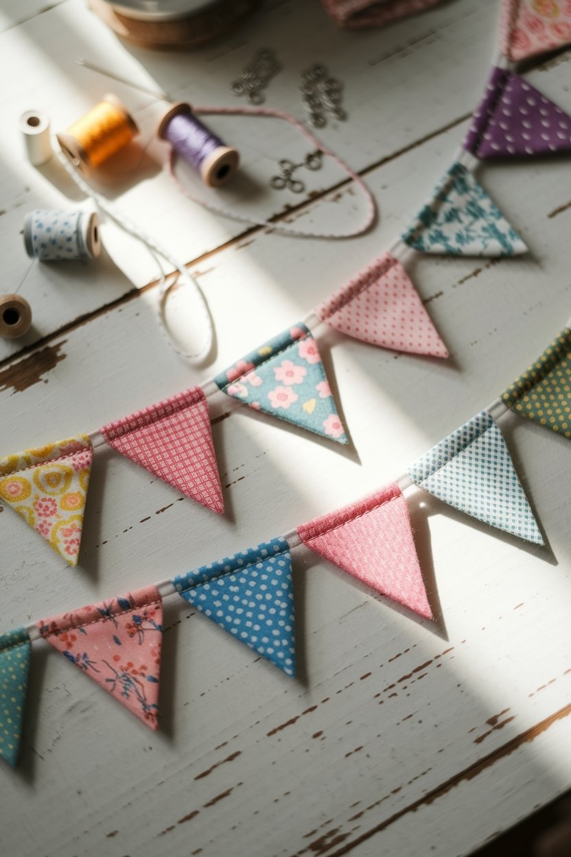 20 Scrap Fabric Projects You Can Sew In An Afternoon 10 Cheerful personalized fabric banners