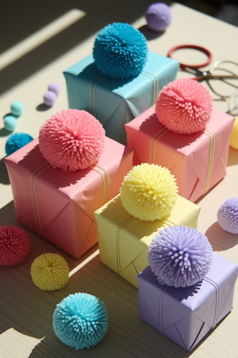 12 Fun Pom Pom Crafts To Brighten Up Your Day 10 Cheerful pom pom decorations
