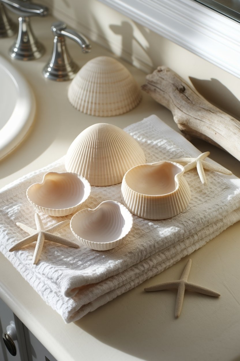 15 Stunning Seashell Crafts For Coastal Home Decor 14 Coastal charm soap dishes