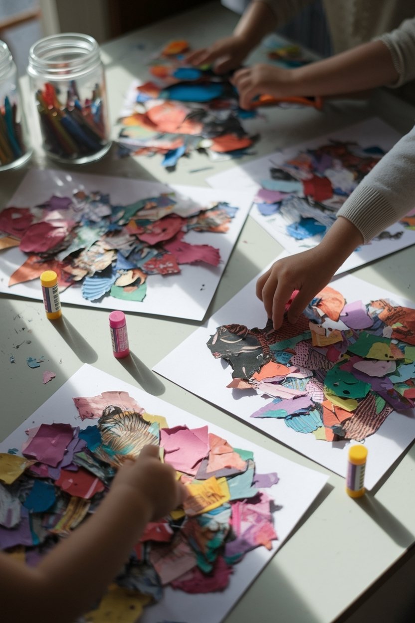 15 Easy Kids Art Projects That Keep Them Busy For Hours 5 Collage art with magazines