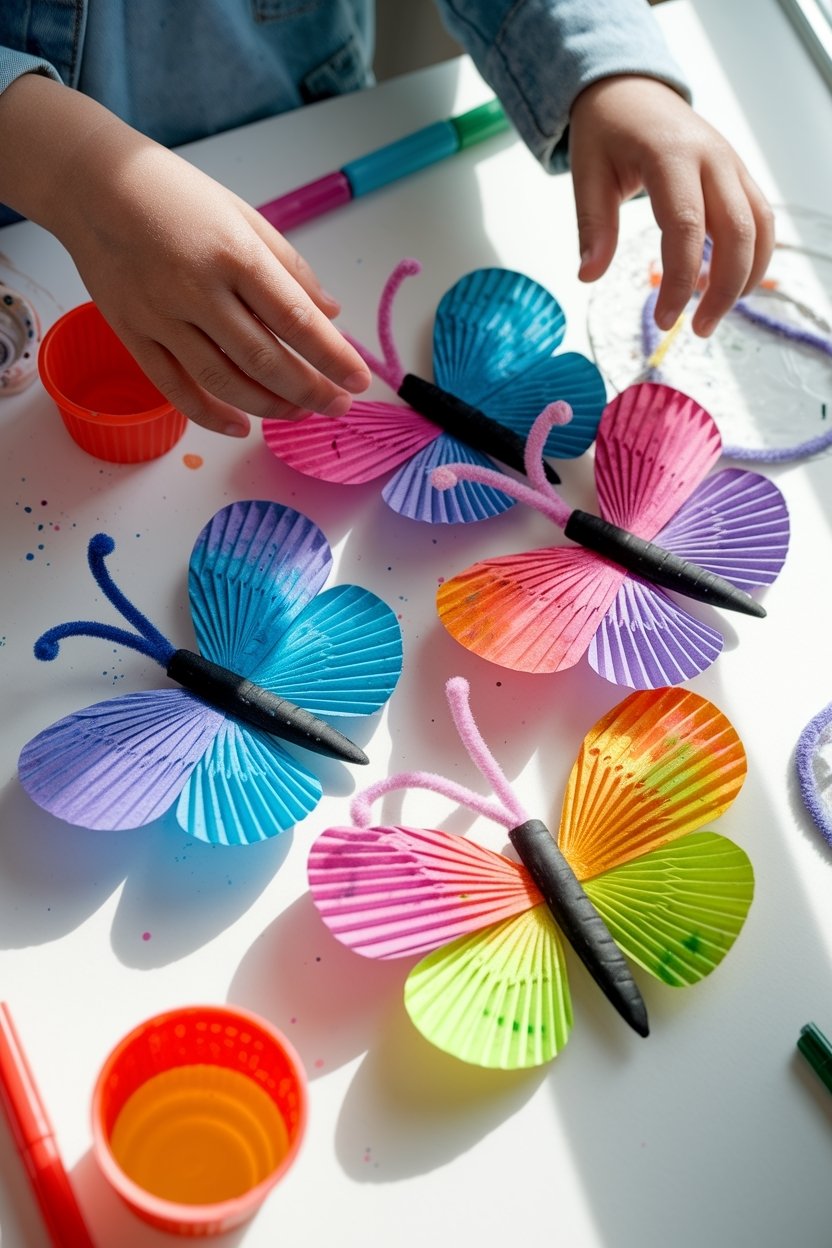 10 Butterfly Crafts For Kids That Spark Creativity 3 Colorful butterfly art project