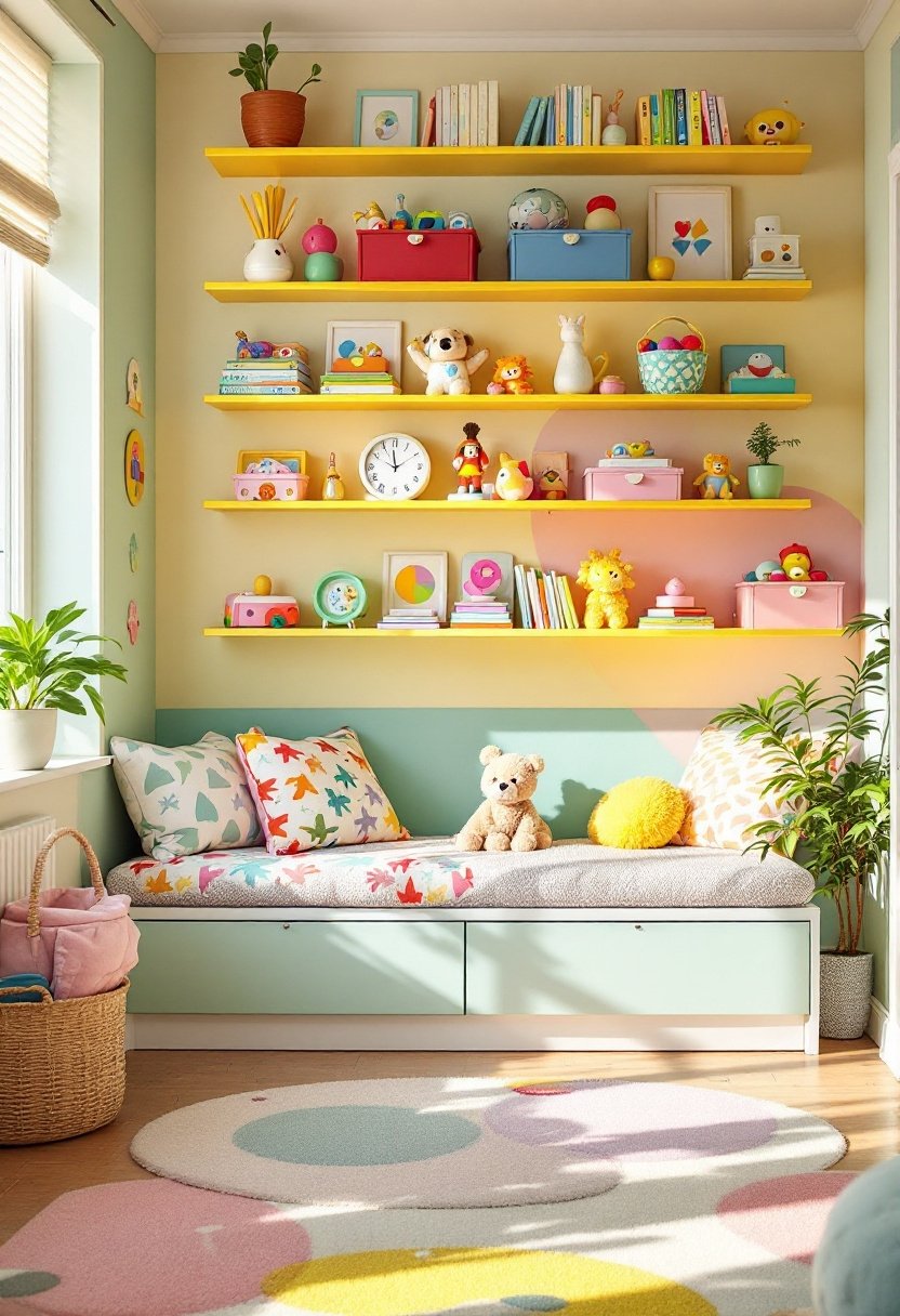 20 Fun &Amp; Functional Ikea Kids Room Ideas 9 Colorful lack wall shelves