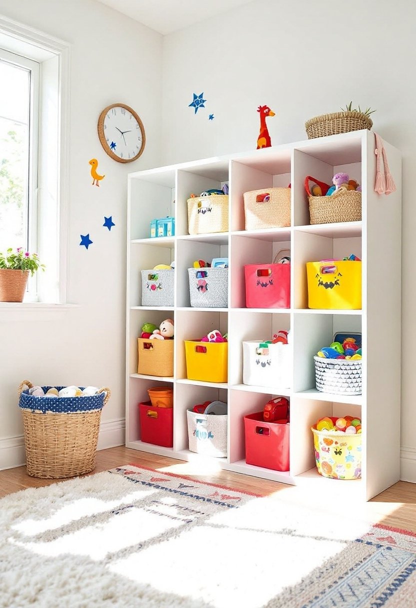 20 Stylish Ikea Kallax Ideas For Storage 7 Colorful organized toy storage