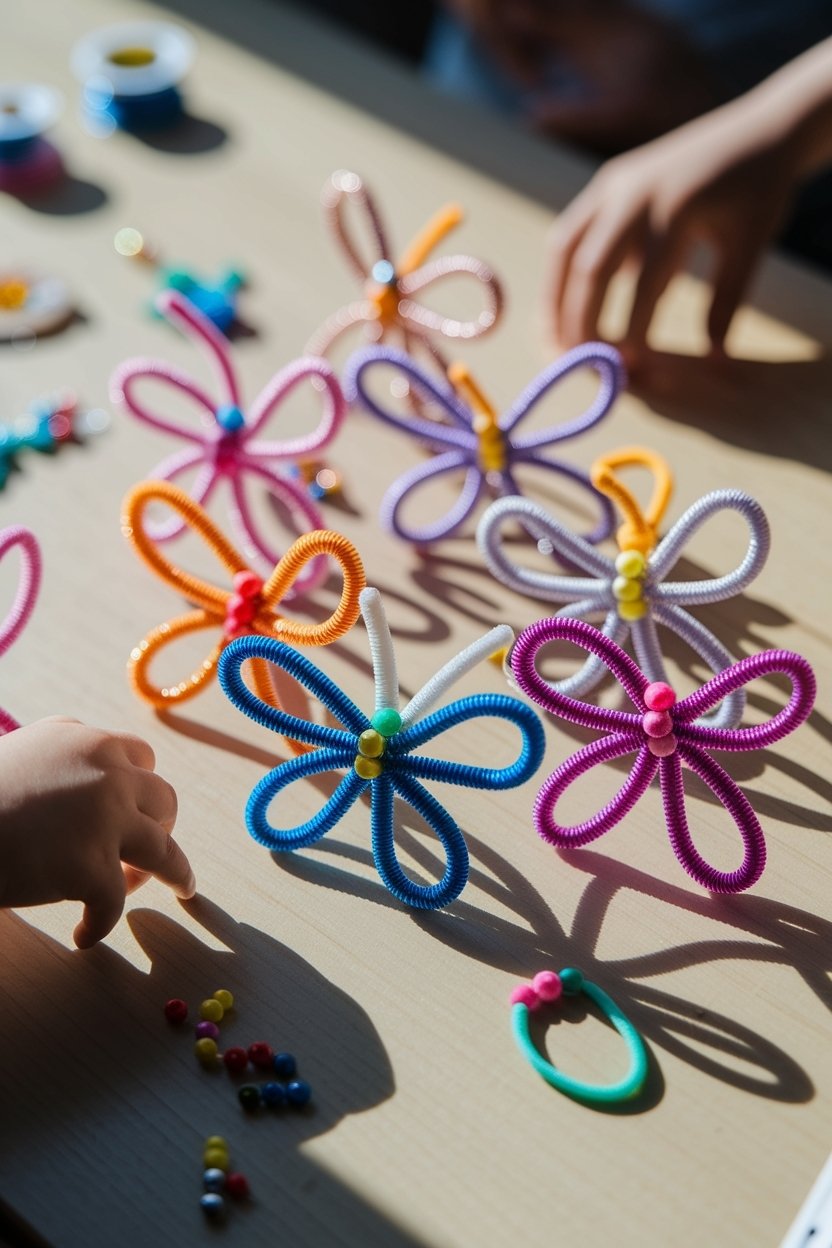 10 Butterfly Crafts For Kids That Spark Creativity 4 Colorful pipe cleaner butterflies