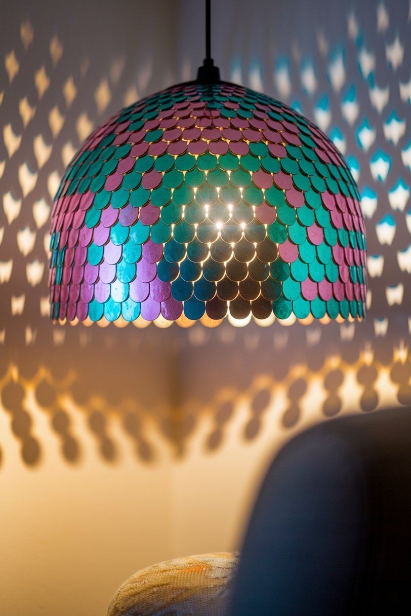 12 Cool Soda Tab Crafts You Won’t Believe Exist 13 Colorful recycled soda lampshade