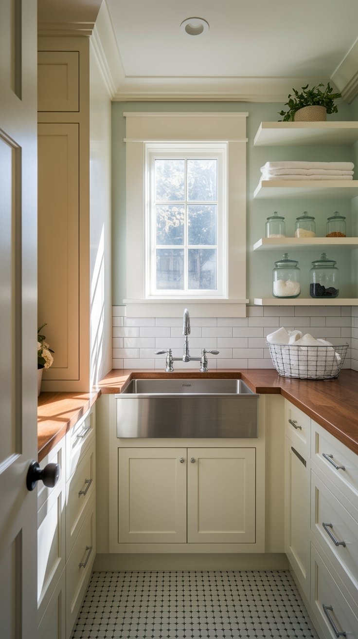 21 Inspiring Small Laundry Room Ideas 10 Compact utility sink installation