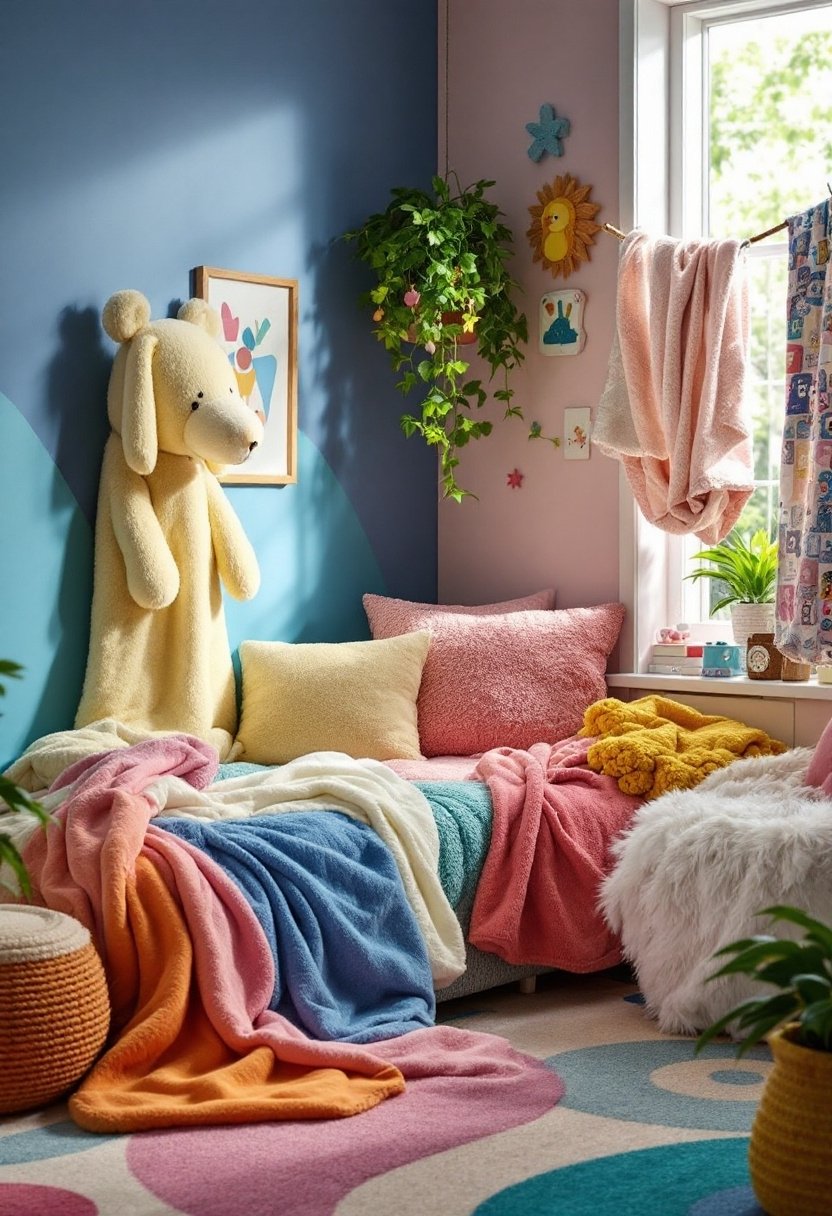 20 Fun &Amp; Functional Ikea Kids Room Ideas 20 Cozy colorful soft throws
