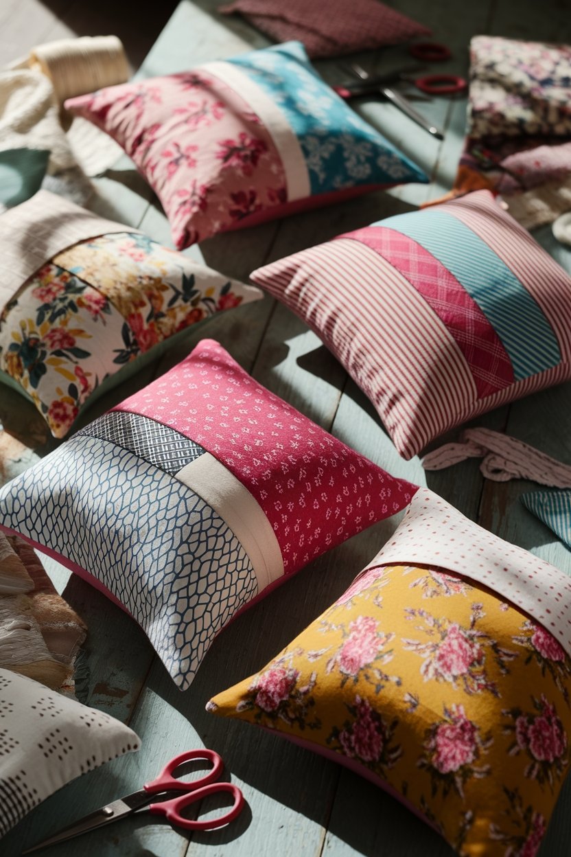 20 Scrap Fabric Projects You Can Sew In An Afternoon 8 Create cozy pillow covers