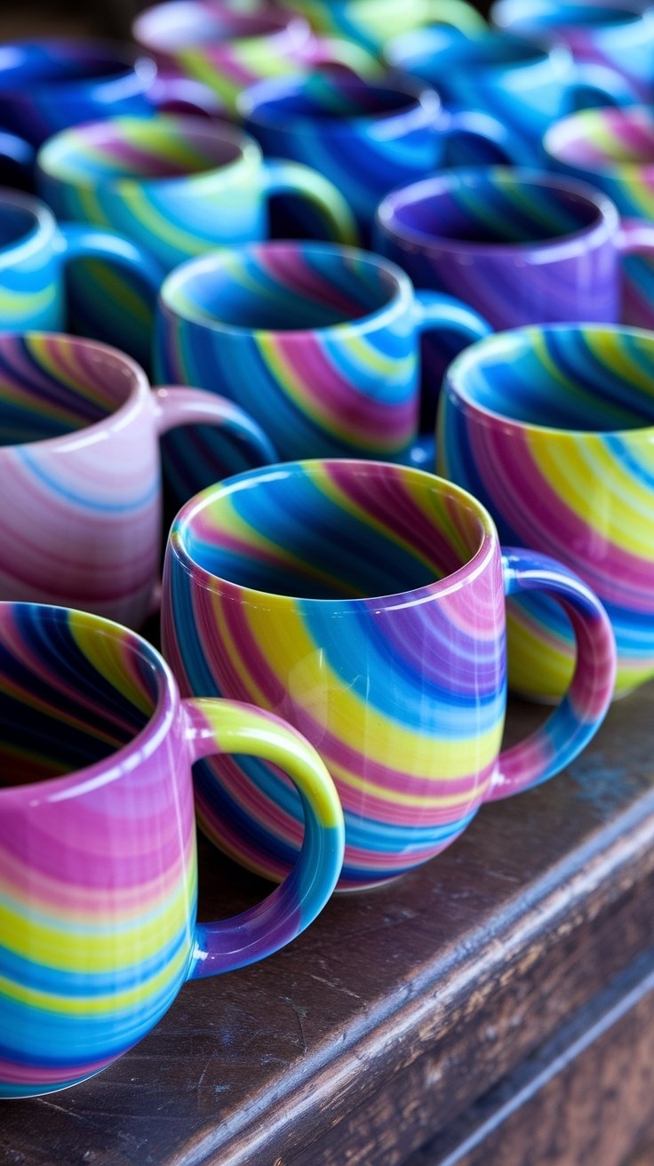 20 Beautiful Mug Painting Ideas 11 Create unique tie dye mugs