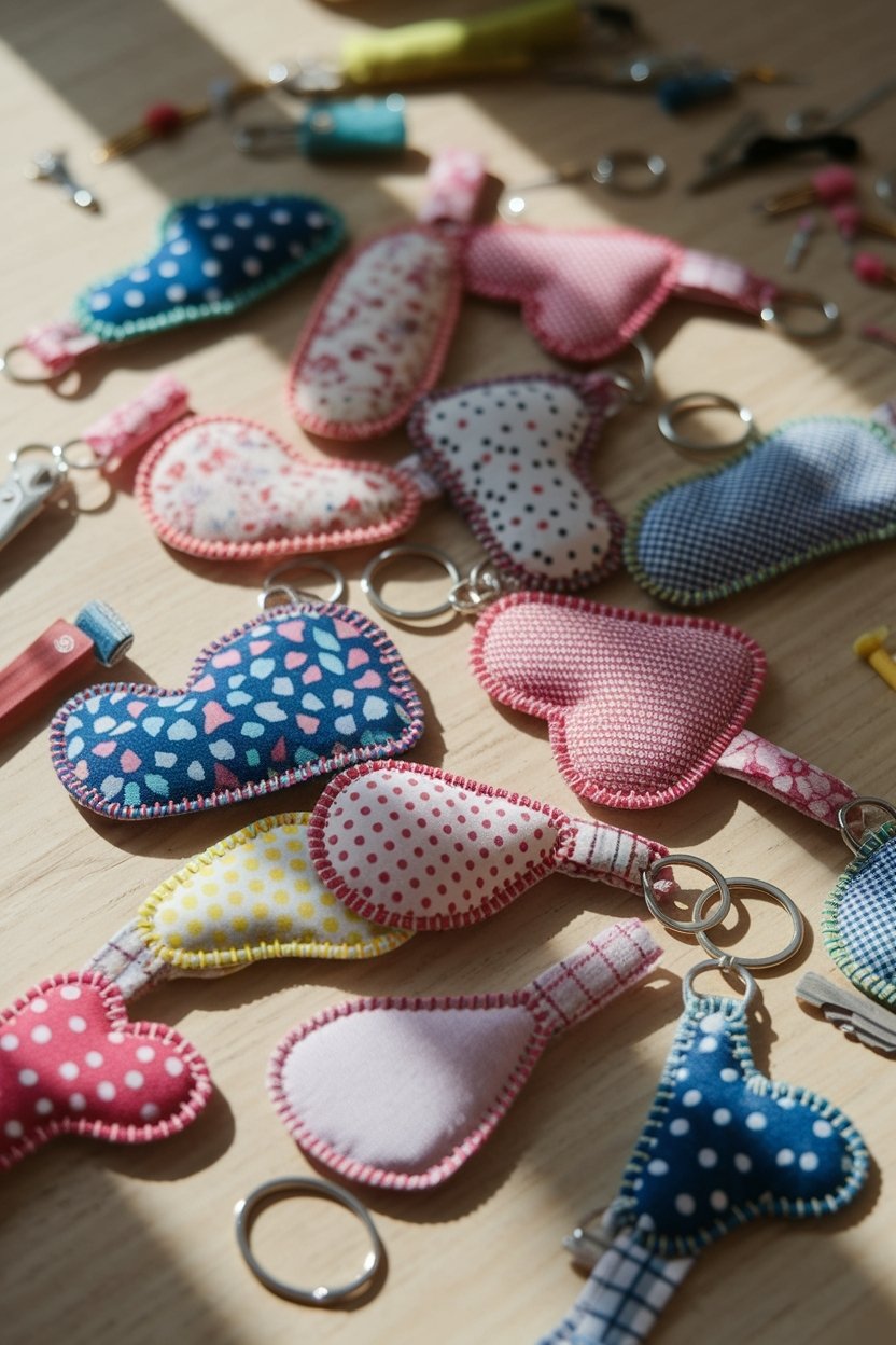 20 Scrap Fabric Projects You Can Sew In An Afternoon 3 Creative fabric keychain projects