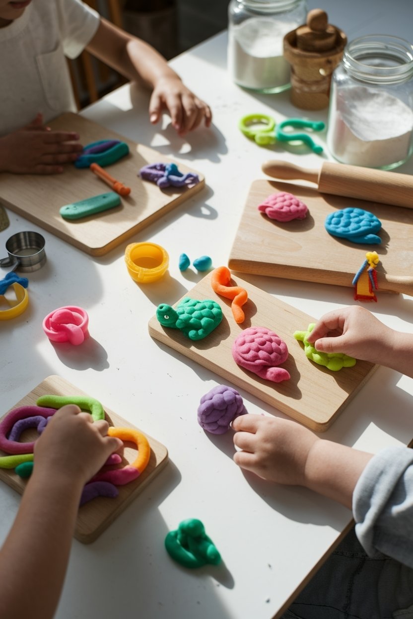 15 Easy Kids Art Projects That Keep Them Busy For Hours 8 Creative homemade playdough sculptures