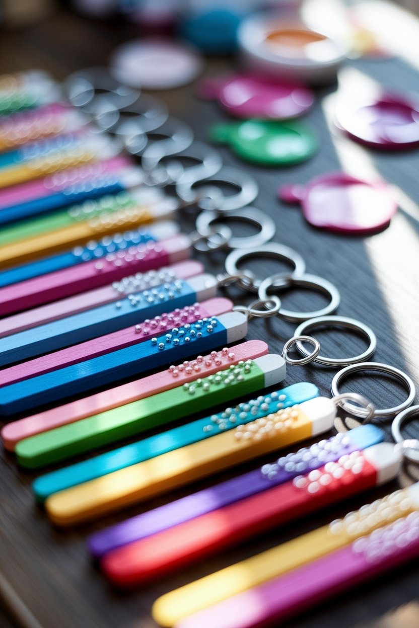 15 Creative Popsicle Stick Crafts For Kids And Adults 13 Custom popsicle stick keychains