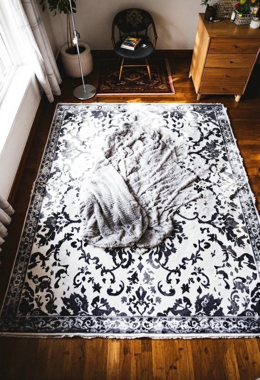 20 Small Bedroom Ideas To Maximize Space 18 Define spaces with rugs