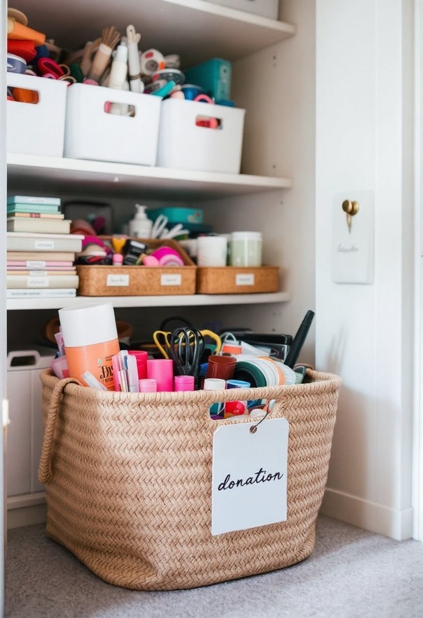 21 Craft Closet Organization Hacks You'Ll Love 22 Donate unused craft supplies