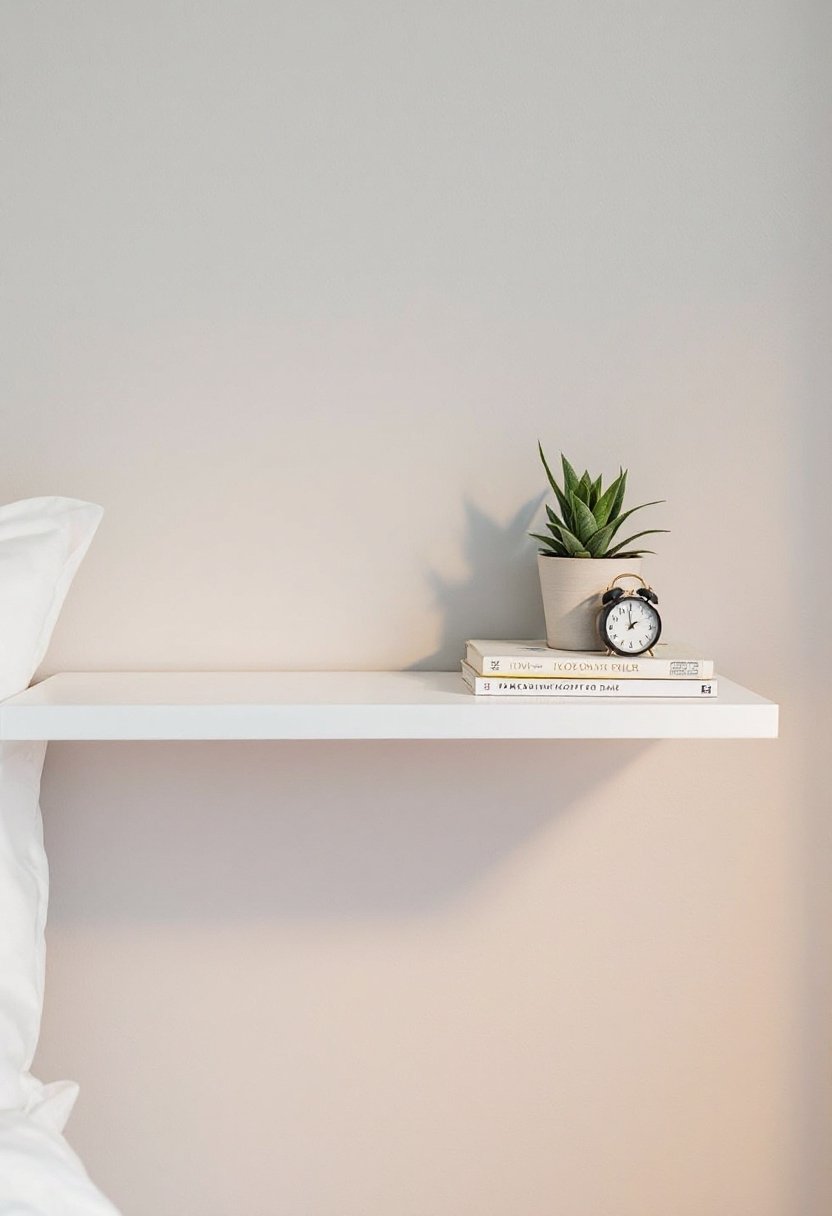 21 Budget Ikea Hacks To Decorate Your Home 5 Floating shelf nightstand solution