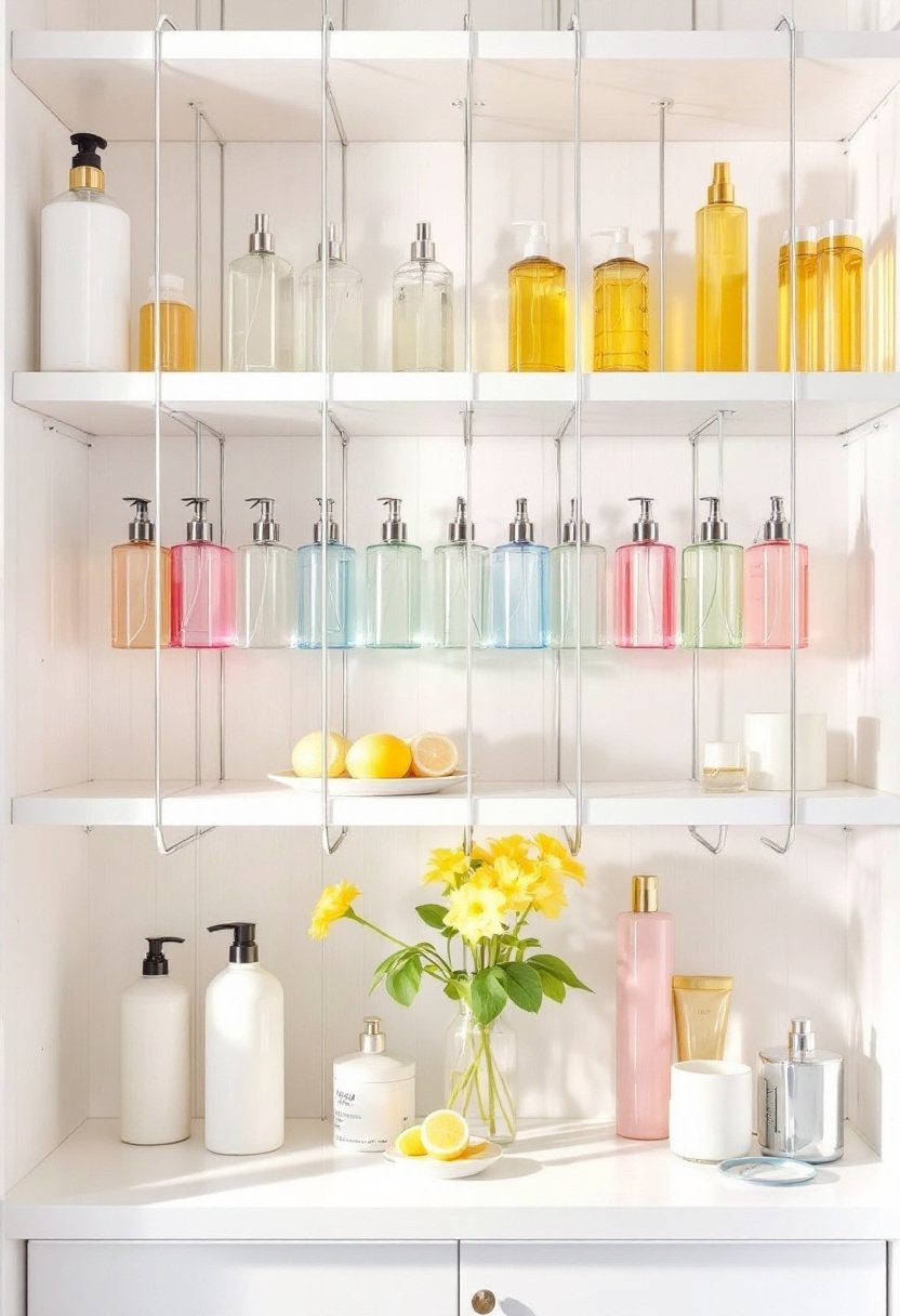 17 Easy Bathroom Closet Organization Tips 17 Hang spray bottles efficiently