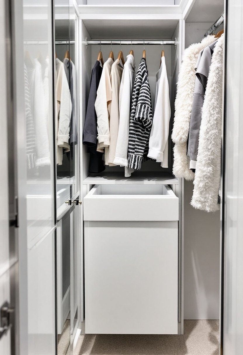 15 Ikea Pax Hacks For A Dream Closet 16 Hidden laundry hamper design