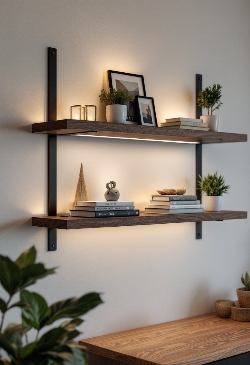 20 Modern Wall Shelf Ideas For Any Room 15 Integrated illuminated shelving solutions