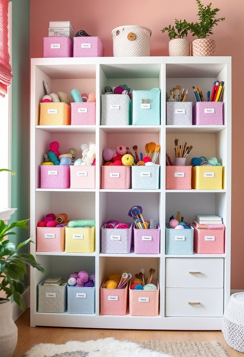 20 Stylish Ikea Kallax Ideas For Storage 8 Kallax craft supply organization
