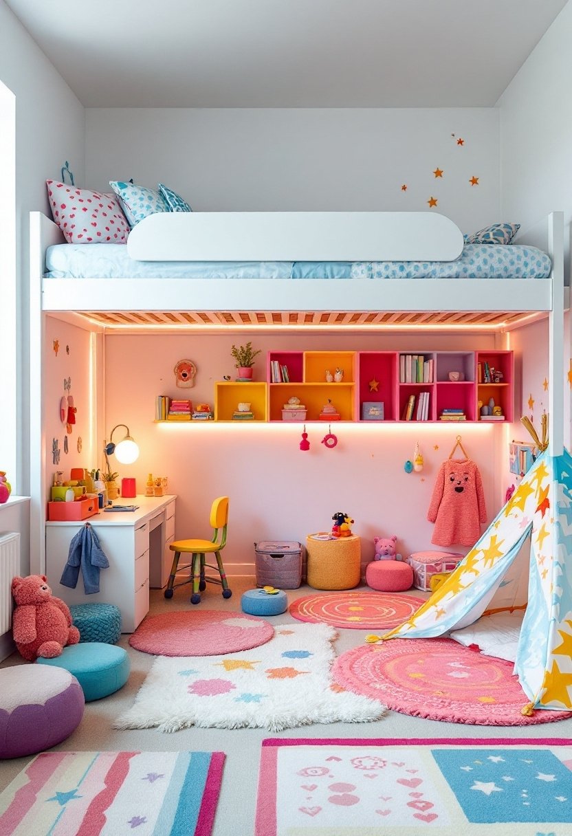 20 Fun &Amp; Functional Ikea Kids Room Ideas 6 Loft bed with play area