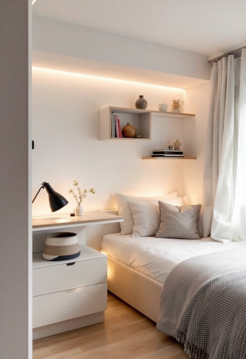 15 Budget-Friendly Small Bedroom Makeover Ideas 3 Maximize space with furniture