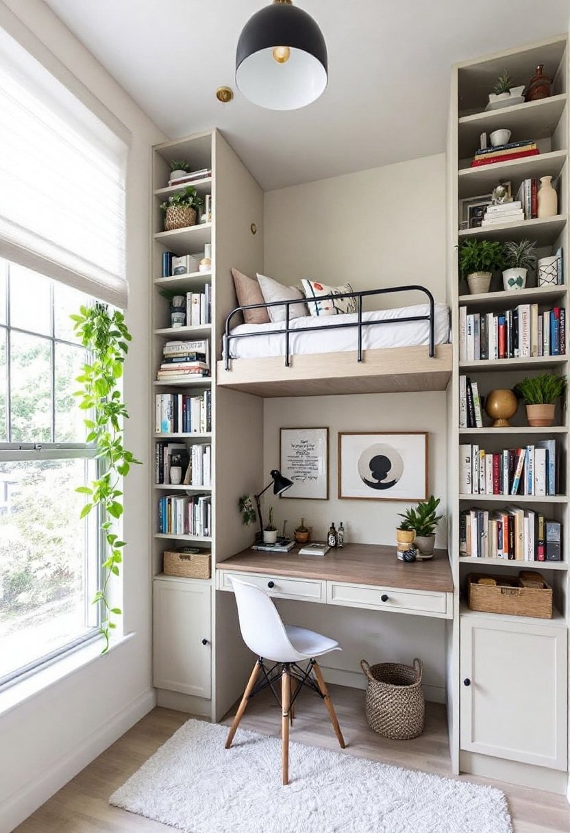 20 Small Bedroom Ideas To Maximize Space 7 Maximize vertical storage options
