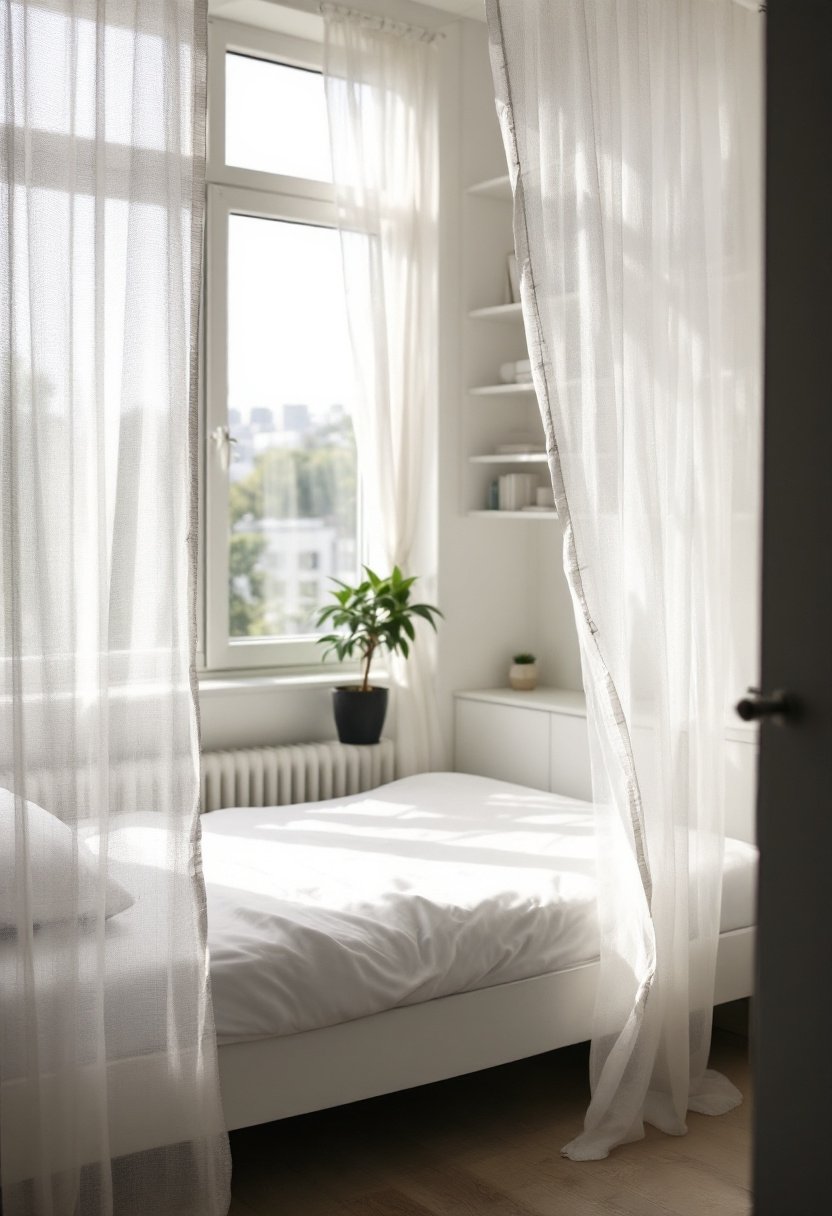 20 Small Bedroom Ideas To Maximize Space 10 Minimal window treatments suggested