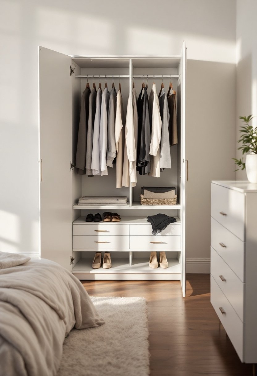 21 Bedroom Organization Ideas That Work 14 Minimalist wardrobe maximum versatility