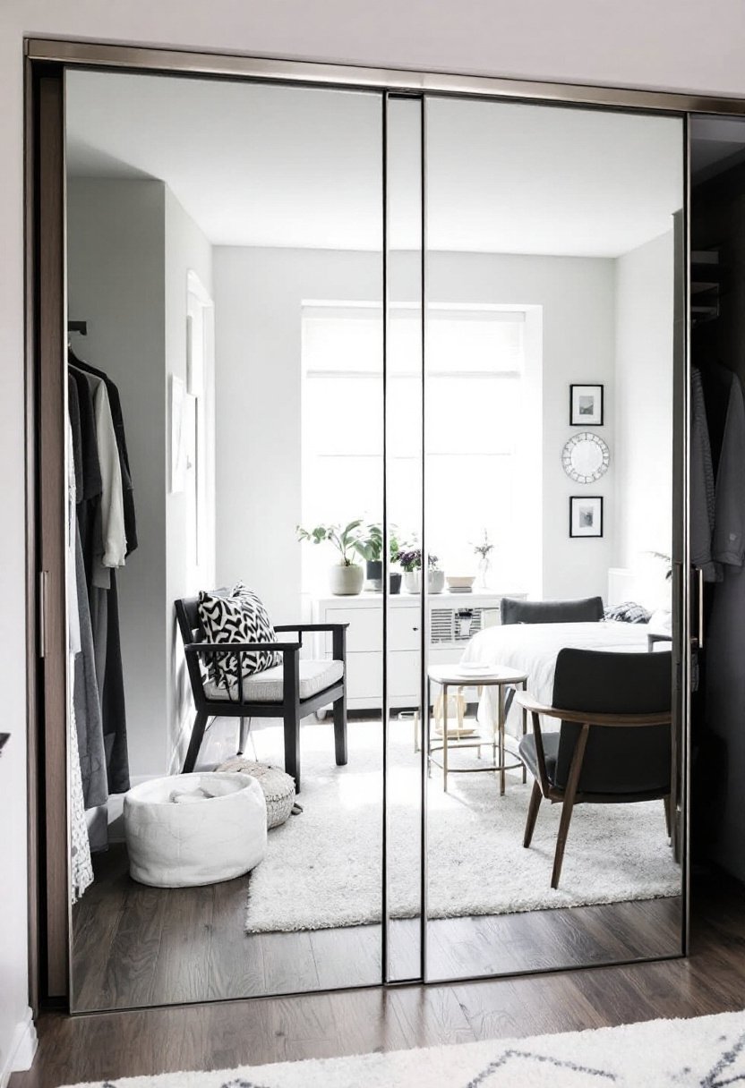 15 Ikea Pax Hacks For A Dream Closet 6 Mirror doors enhance space