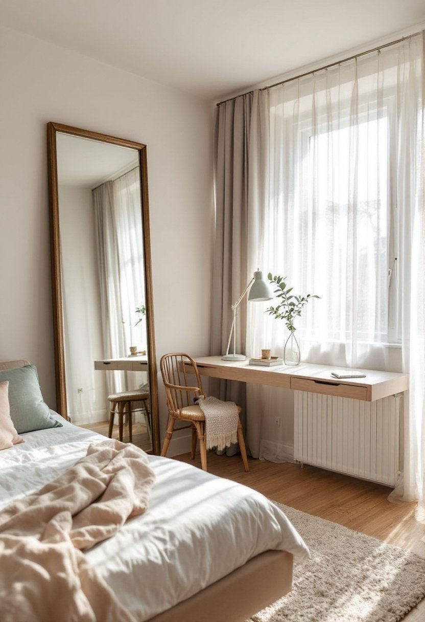 20 Small Bedroom Ideas To Maximize Space 9 Mirrors enhance spatial perception