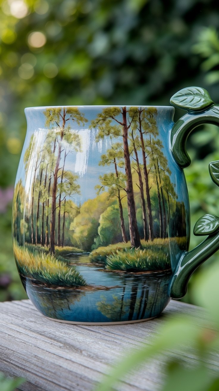 20 Beautiful Mug Painting Ideas 15 Nature inspired morning mugs