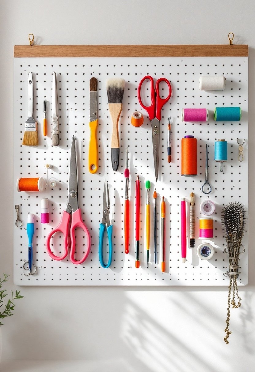 21 Craft Closet Organization Hacks You'Ll Love 4 Organize tools with pegboard