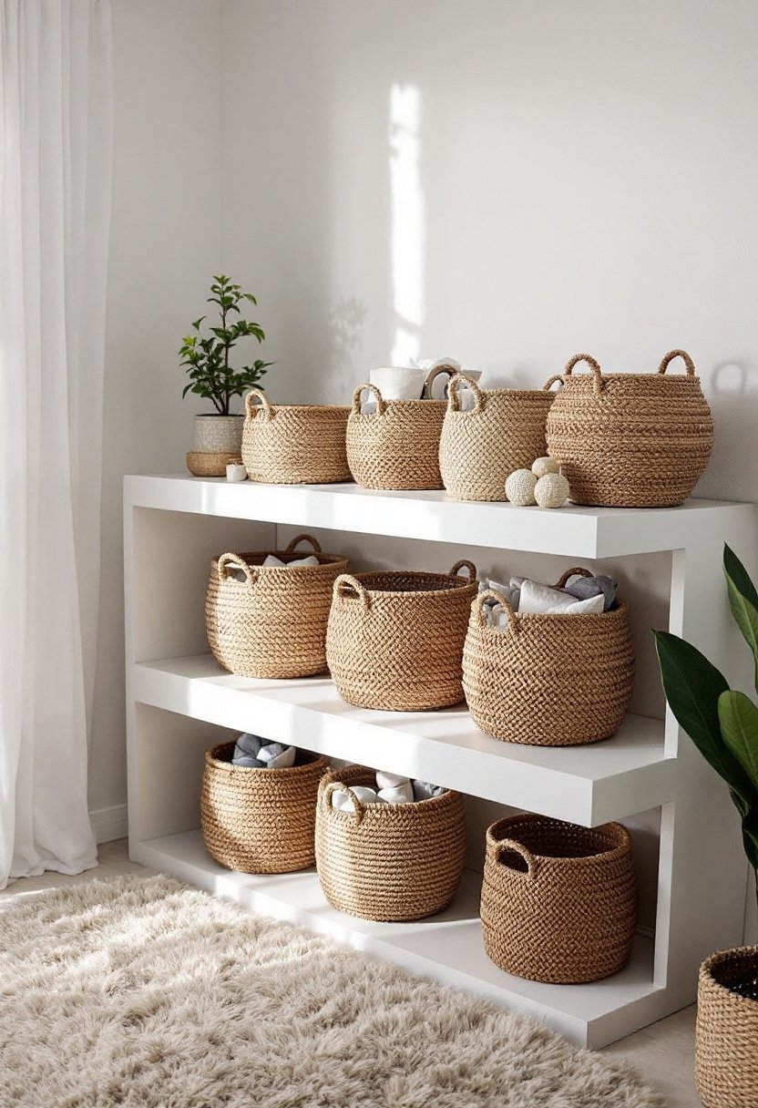 21 Bedroom Organization Ideas That Work 19 Organize with decorative baskets
