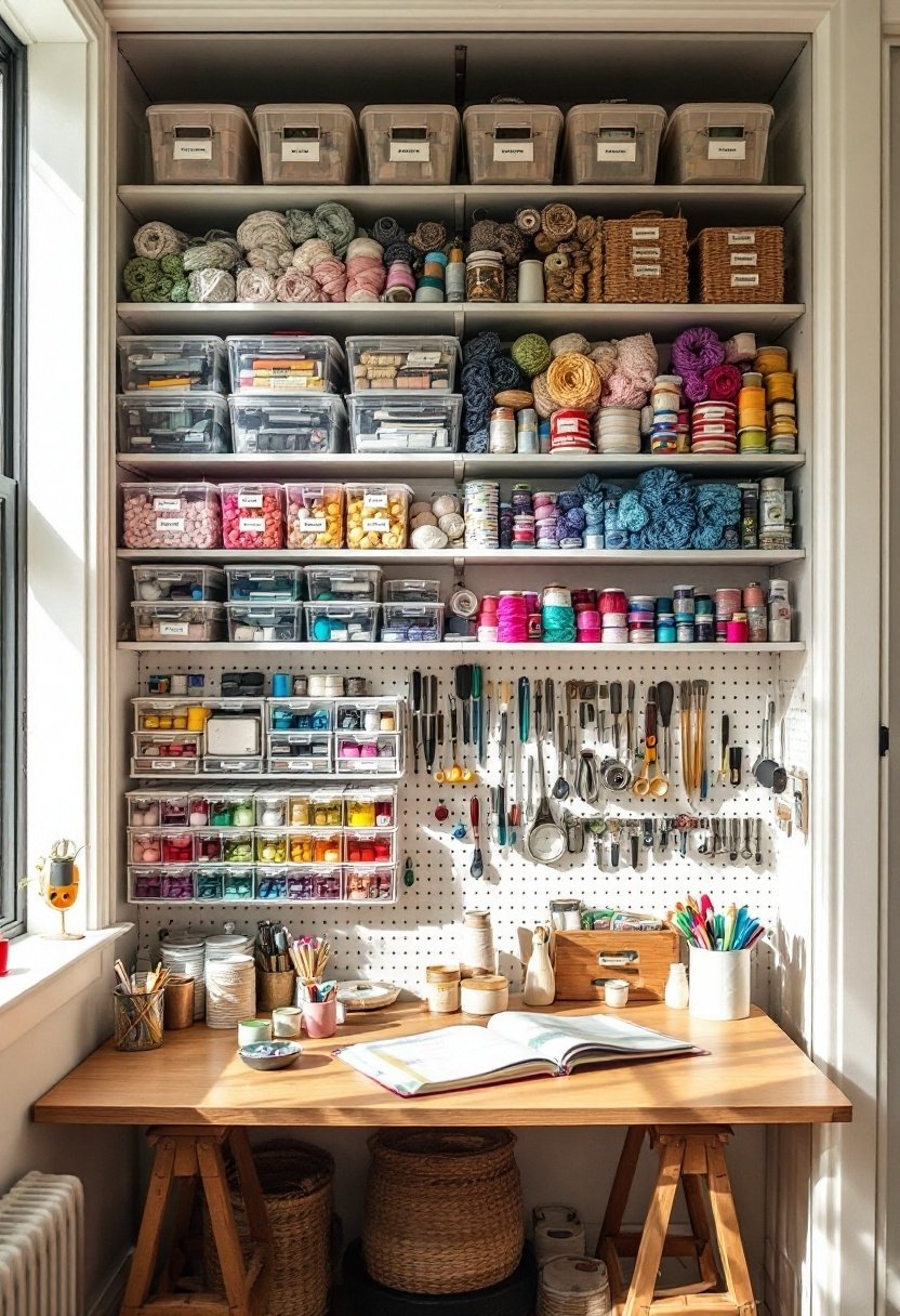 21 Craft Closet Organization Hacks You'Ll Love 21 Organized craft supply zones