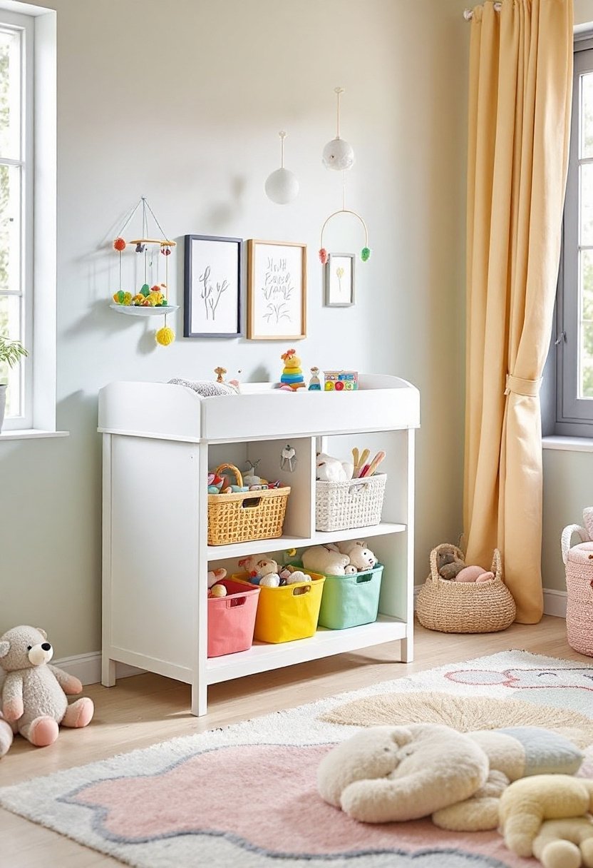 20 Fun &Amp; Functional Ikea Kids Room Ideas 16 Organized nursery changing table
