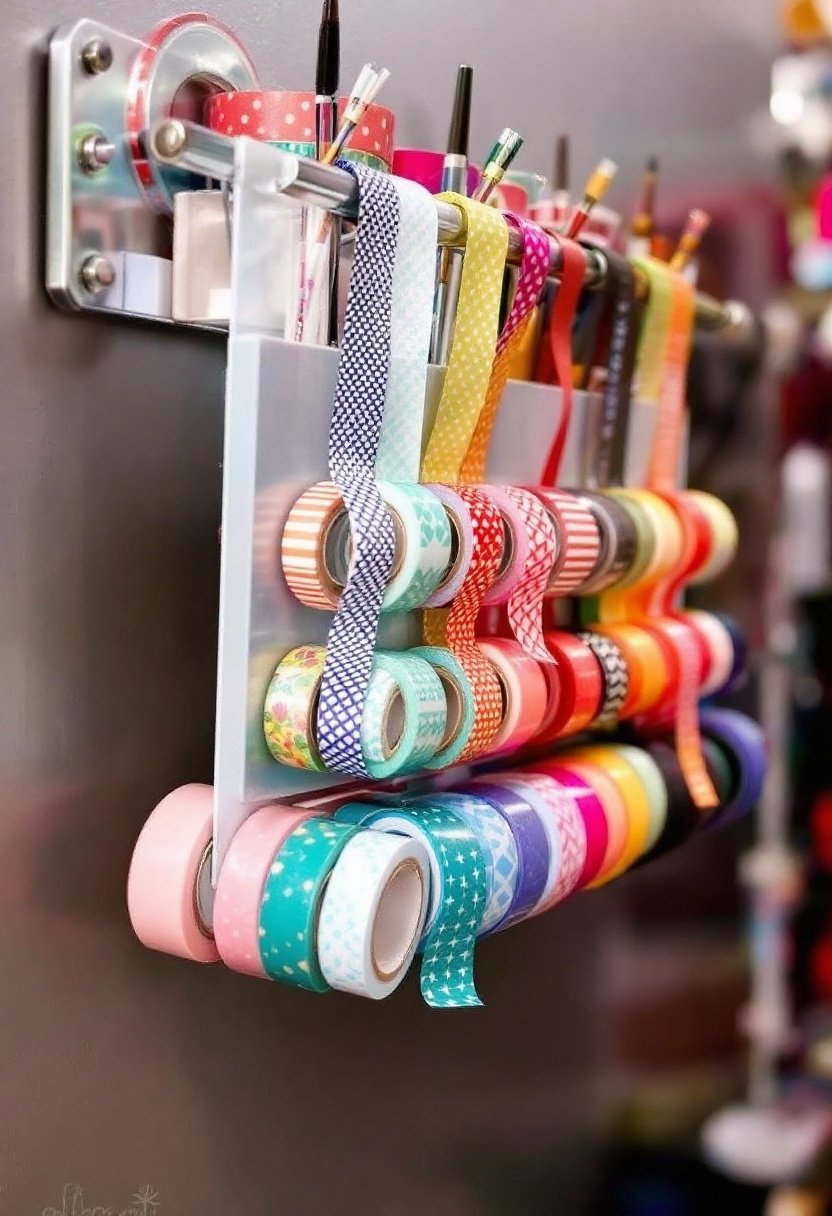 21 Craft Closet Organization Hacks You'Ll Love 17 Organized washi tape display