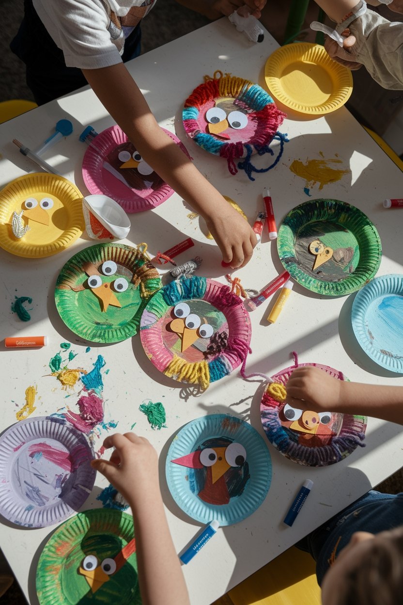 15 Easy Kids Art Projects That Keep Them Busy For Hours 3 Paper plate animal crafts